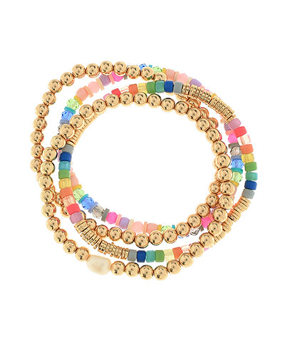 Hint of Colors/ Splash a Pearl 4 Bracelet SET