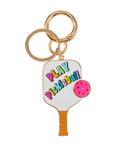 PLAY Pickleball Keychain