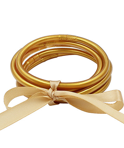 Gold Tube Jelly Bangles