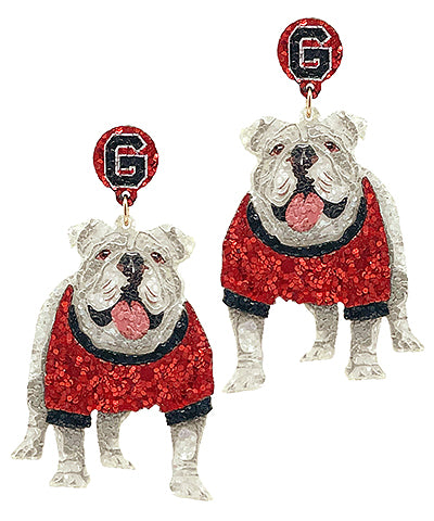 Standing UGGA Georgia Bulldog Gameday Earrings / SEC Mascot